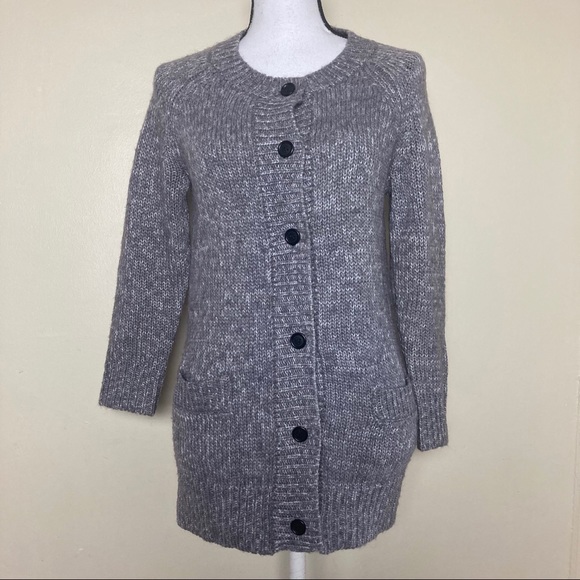 J.Crew Gray Silver Knitted Button Down Pockets Cardigan - Picture 8 of 8